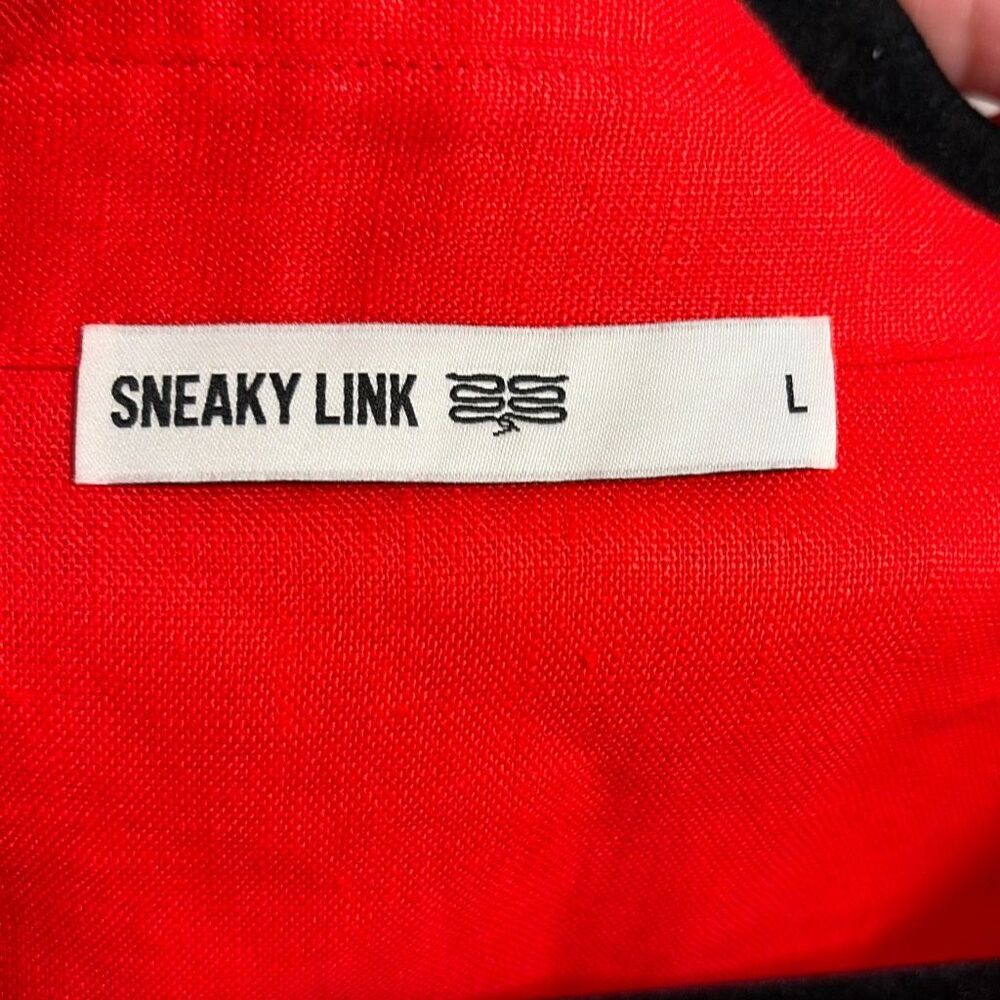✨SNEAKY LINK Lefka Midi Red Sz Large Dress✨ - Picture 13 of 16